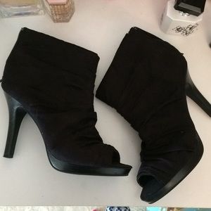Open toe booties